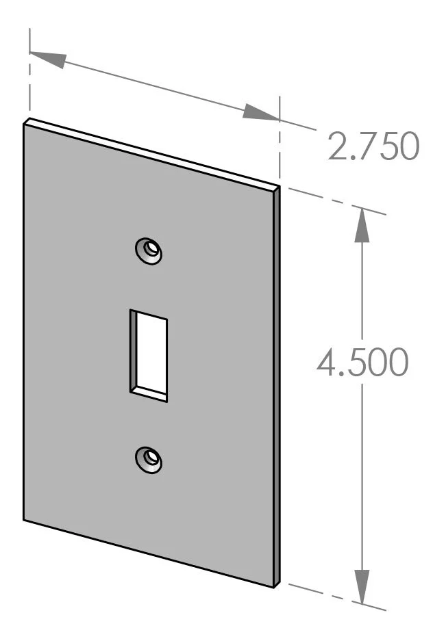 EC-9101 Single Switchplate Cover Specifications
