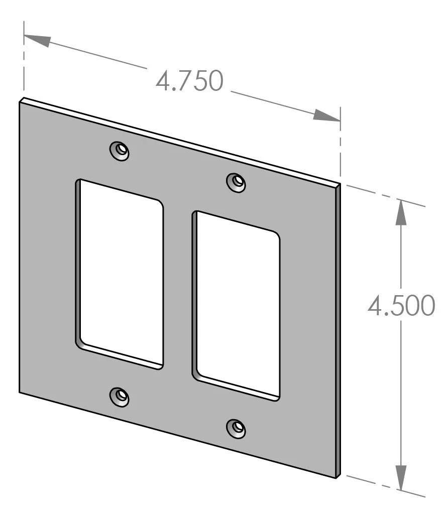 EC-9302 2-Gang Decora Cover Specifications