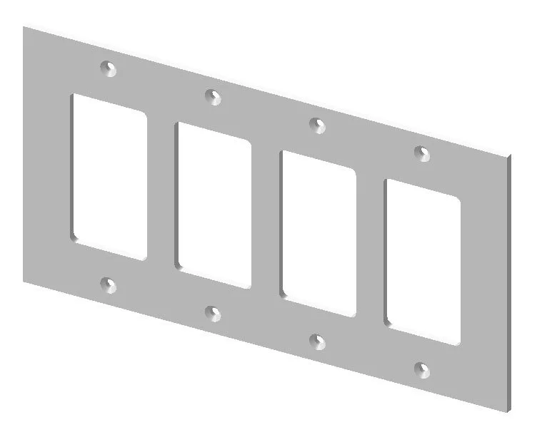 EC-9304 4-Gang Decora Cover