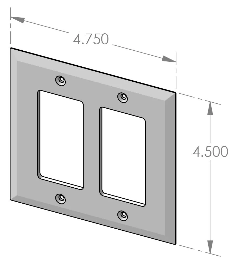 EC-302 2-Gang Decora Cover Specifications