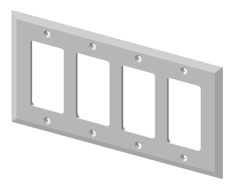 EC-304 4-Gang Decora Cover