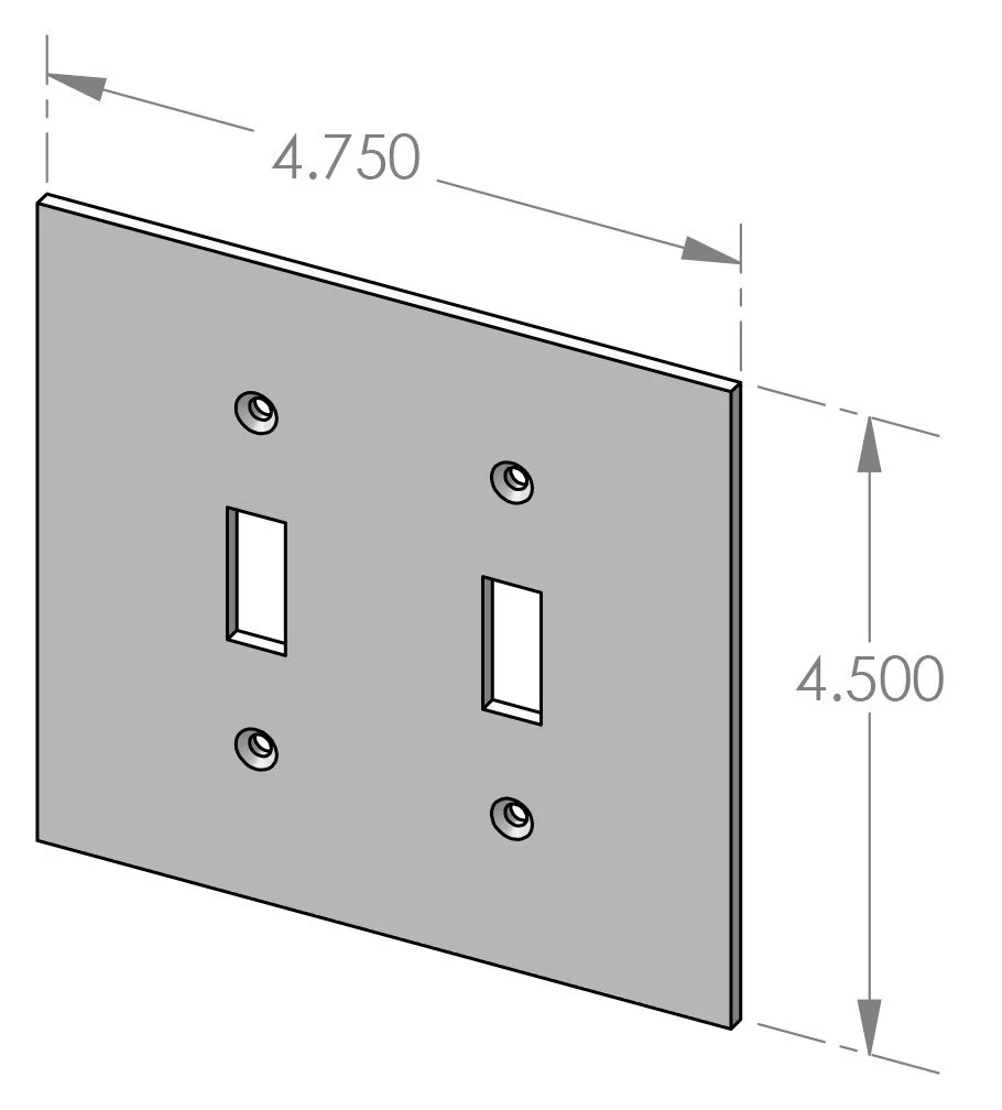 EC-9102 2-Gang Switchplate Cover Specifications