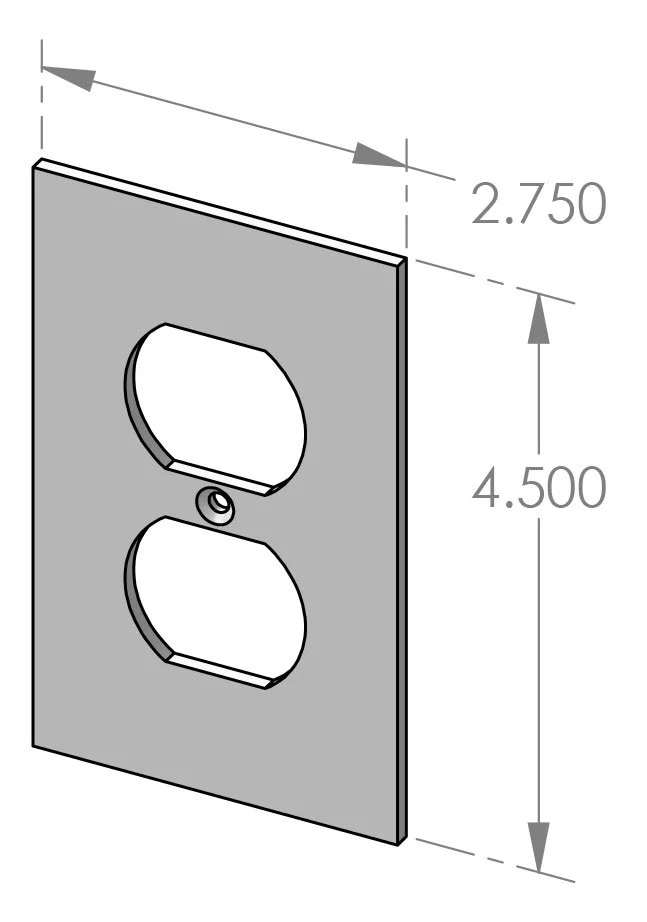 EC-9201 Single Outlet Cover Specifications