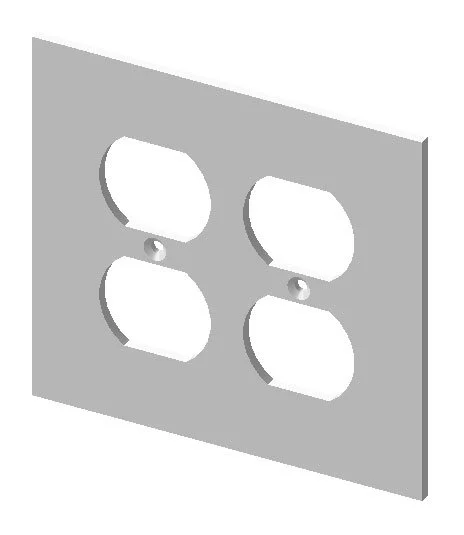 EC-9202 2-Gang Outlet Cover