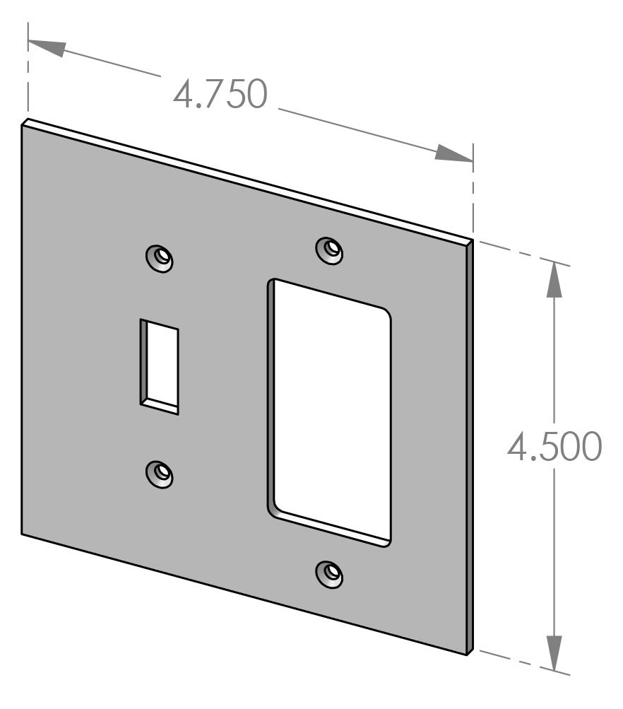EC-9500 Switchplate Decora Combination Cover Specifications