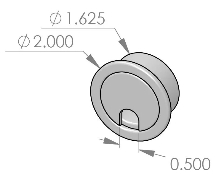 DKE-100 Desk Cord Escutcheon Specifications