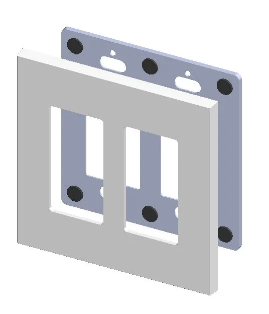 EC-9302M Magnetic 2-Gang Decora Cover