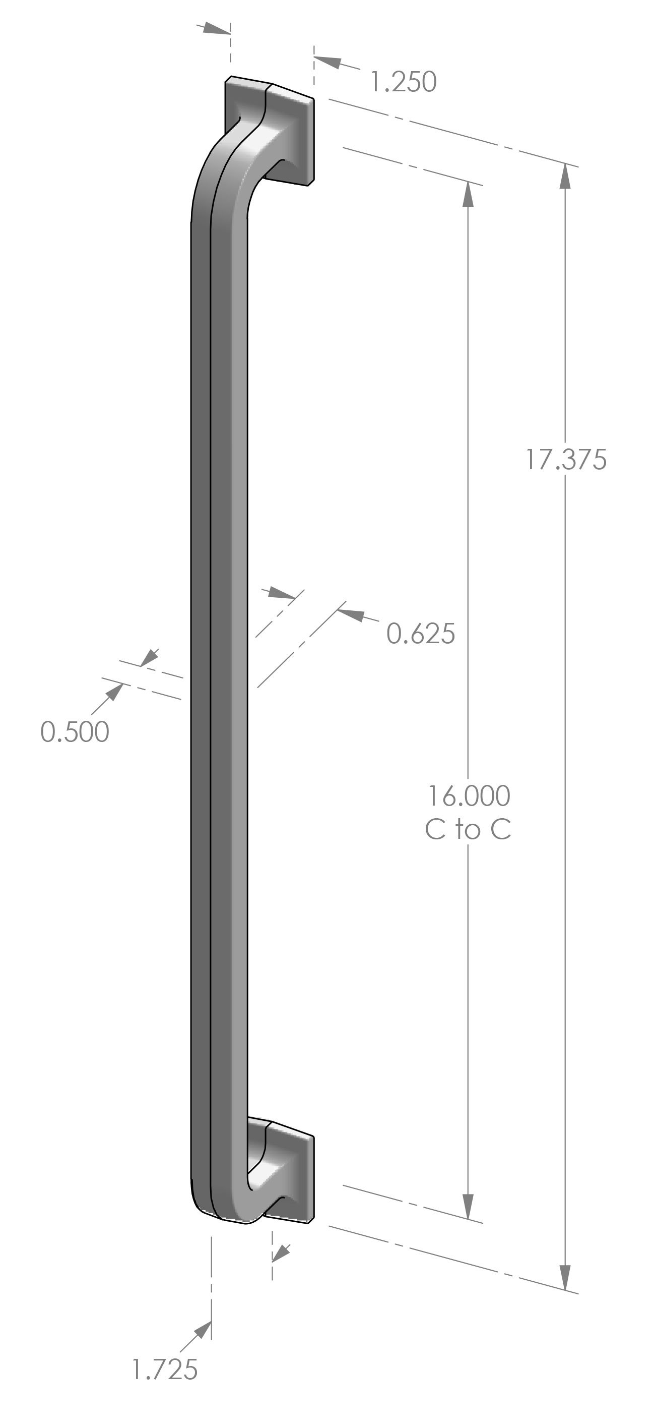 GH-560 Square Foot Grip Handle Specifications