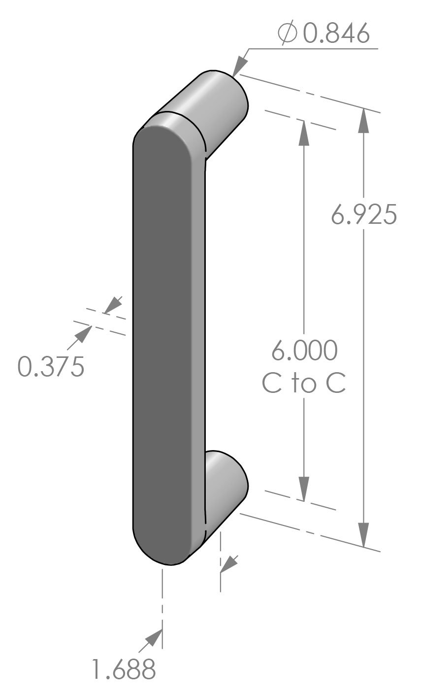 GH-935 Contemporary Grip Handle Specifications
