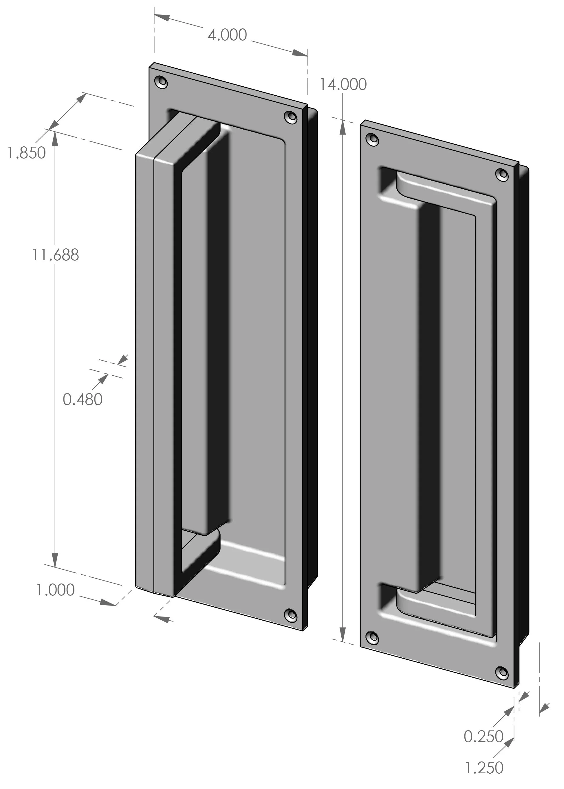 FP-FOGH Fold Out Grip Handle Specifications