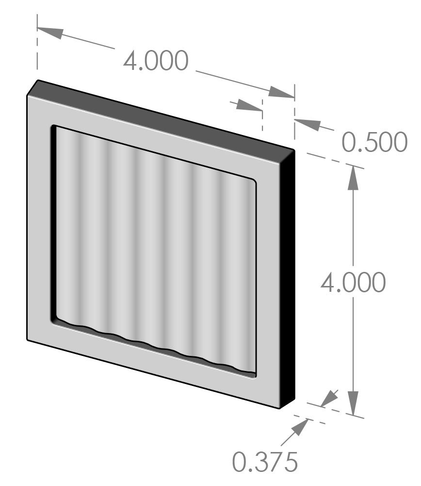 BT-4BCRG Corrugated with Band Tile Specifications
