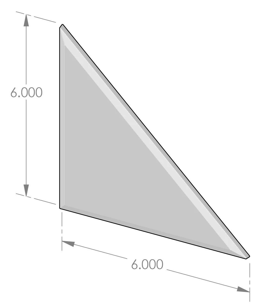 BTC-6 Bevel Edge Corner Tile Specifications