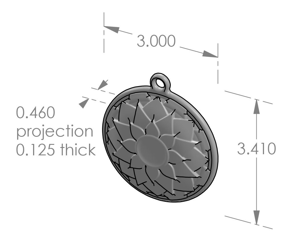 ORN-2013 Lotus Ornament Specifications