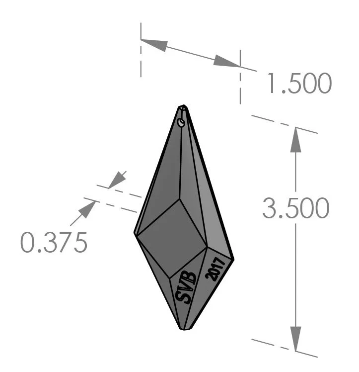 ORN-2017 Hipster Ornament Specifications