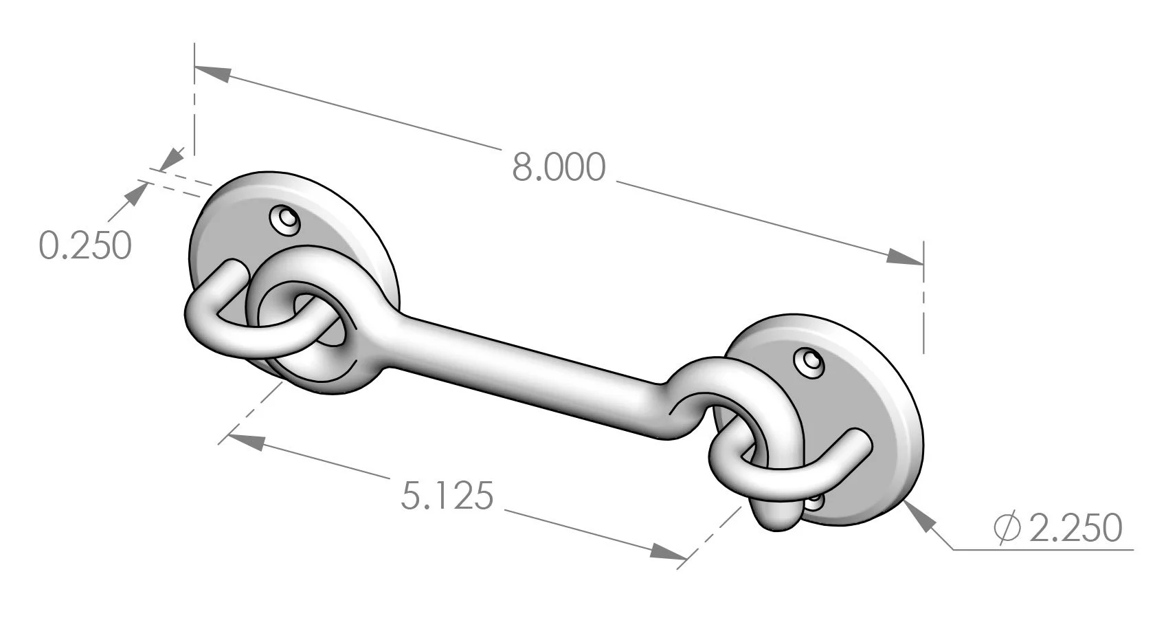 HE-200 Hook and Eye Specifications