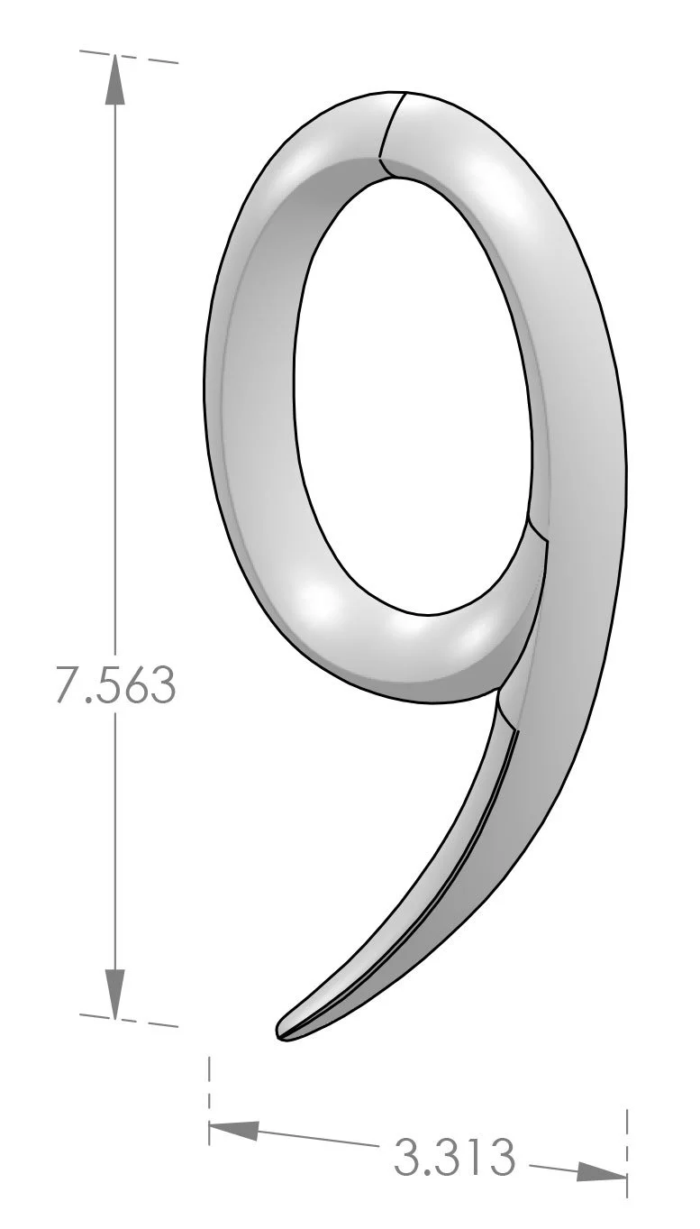 HNJ-9 House Number 9 Specifications