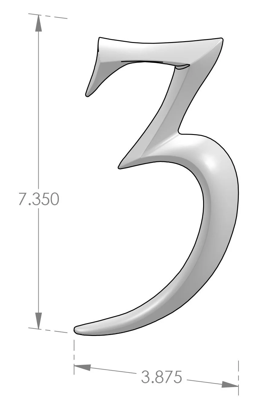HNJ-3 House Number 3 Specifications