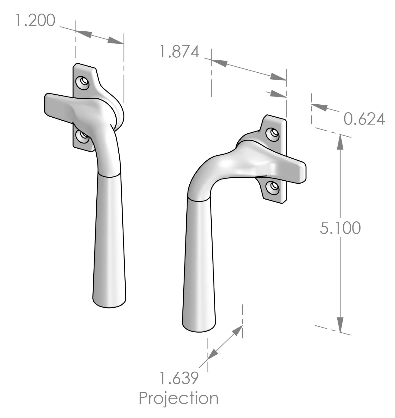CWL-300 Casement Window Latch Specifications