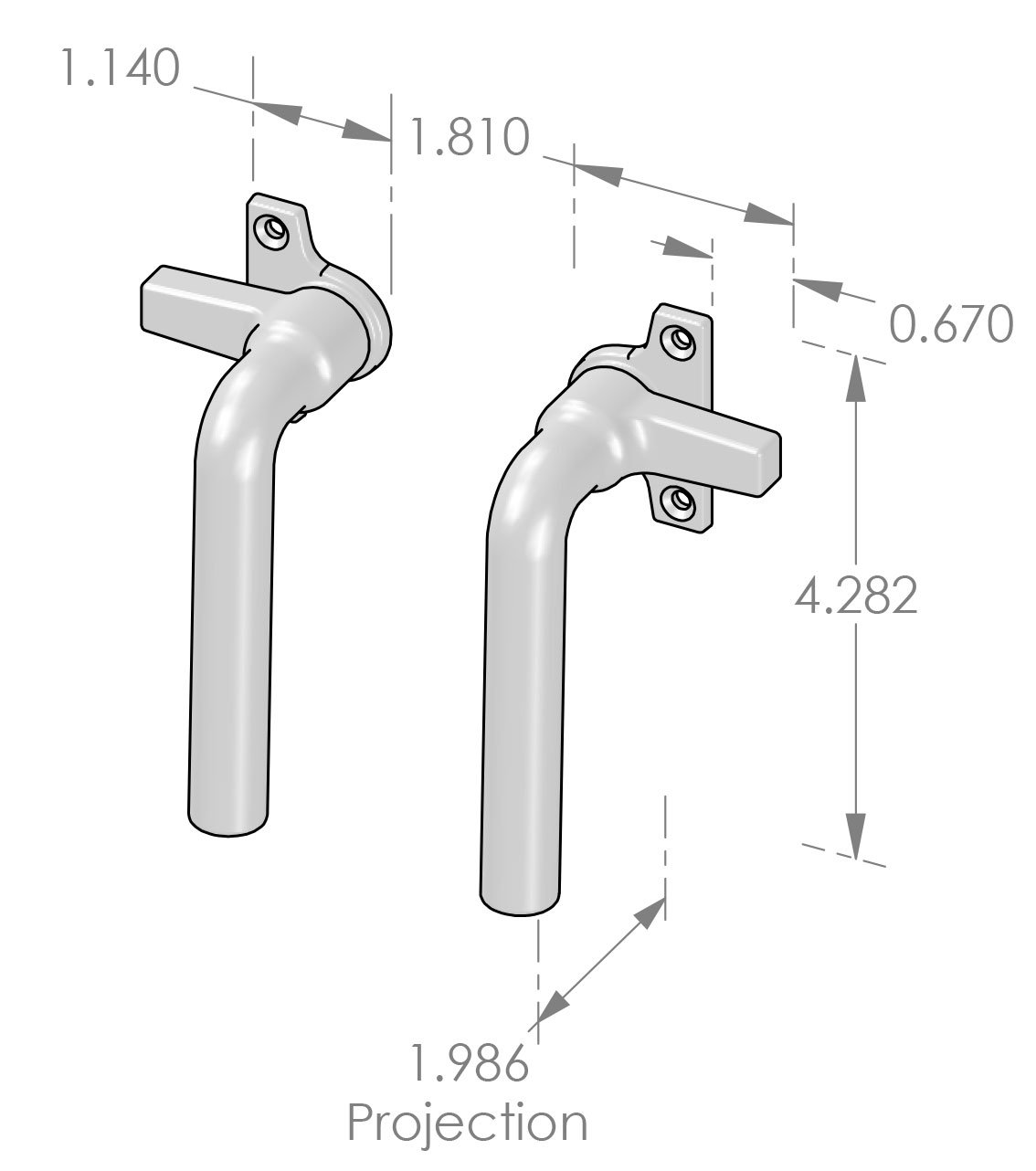 CWL-312RH Casement Window Latch Specifications