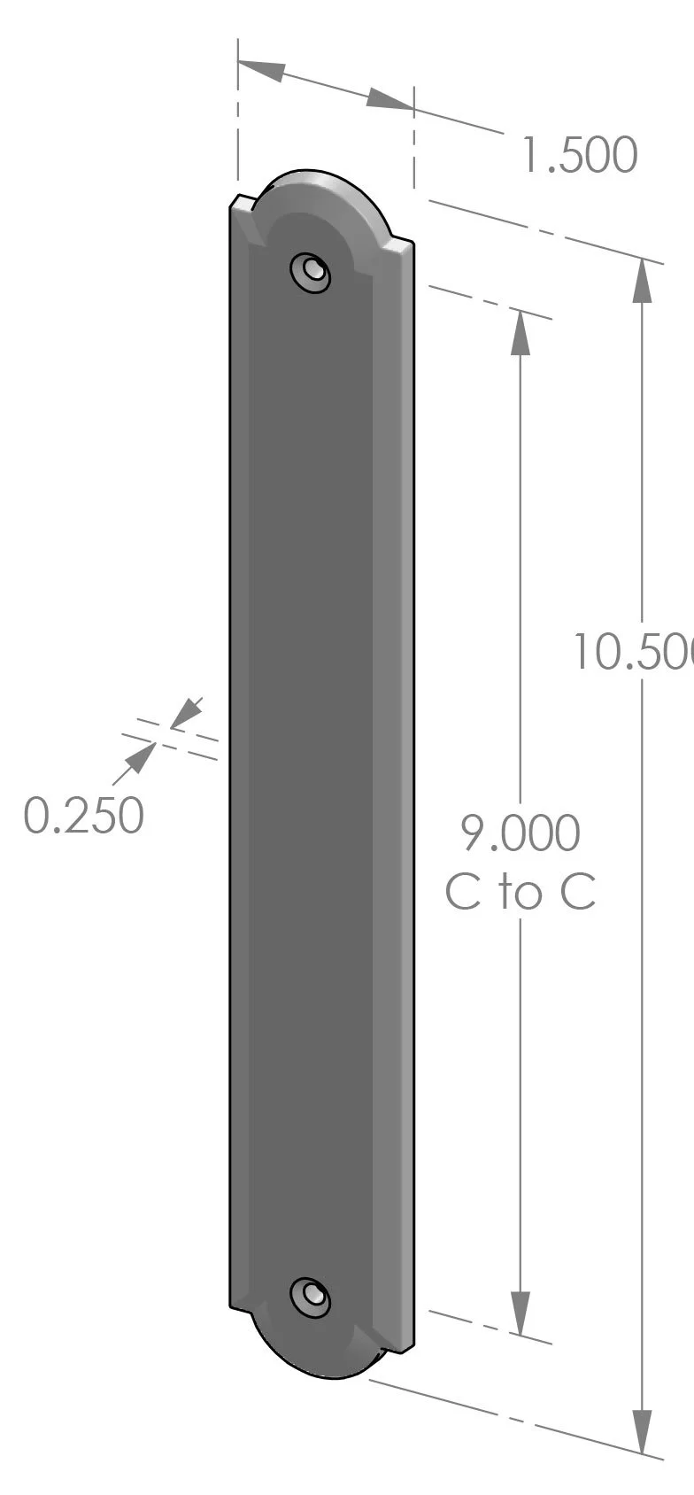 PP-A811 Arch Push Plate Specifications