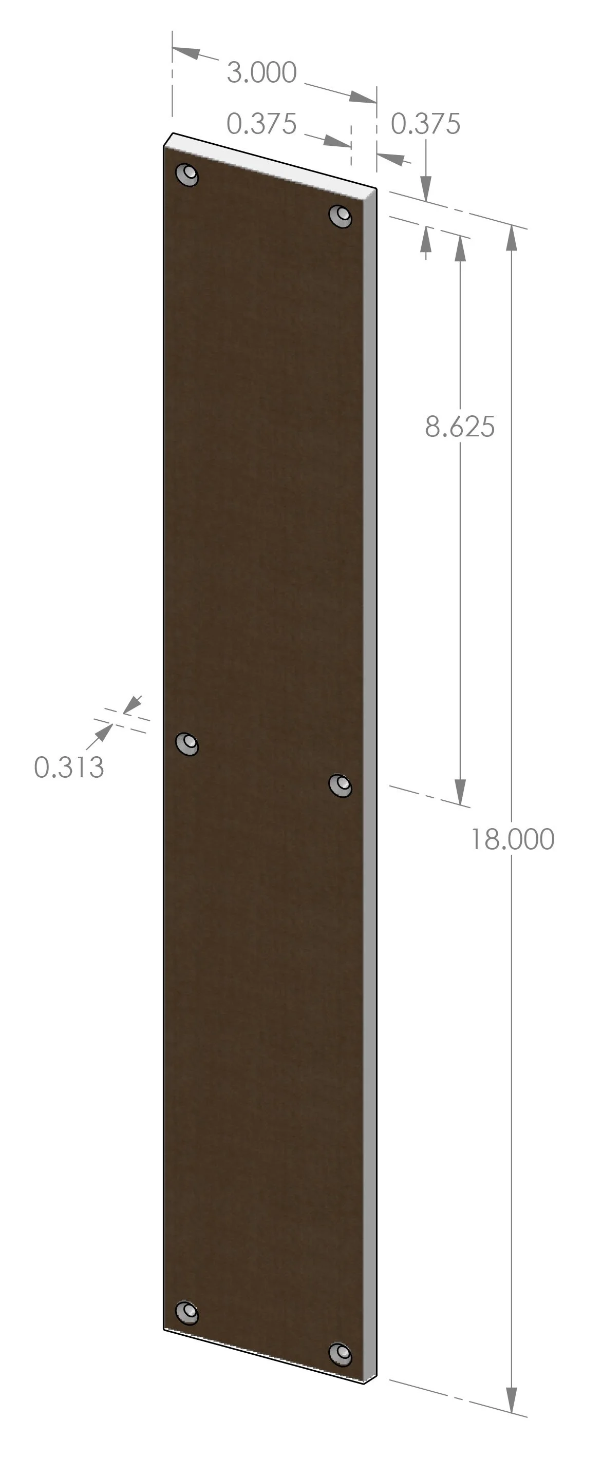 PP-2203 Burlap Push Plate Specifications