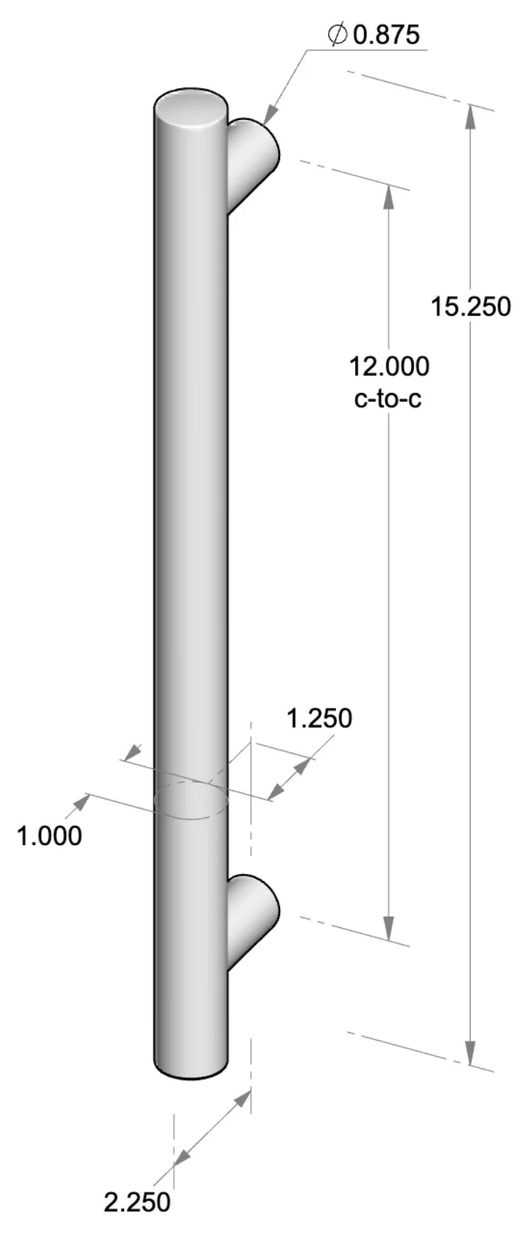 AP-150-12 Redondo Appliance Pull Specifications