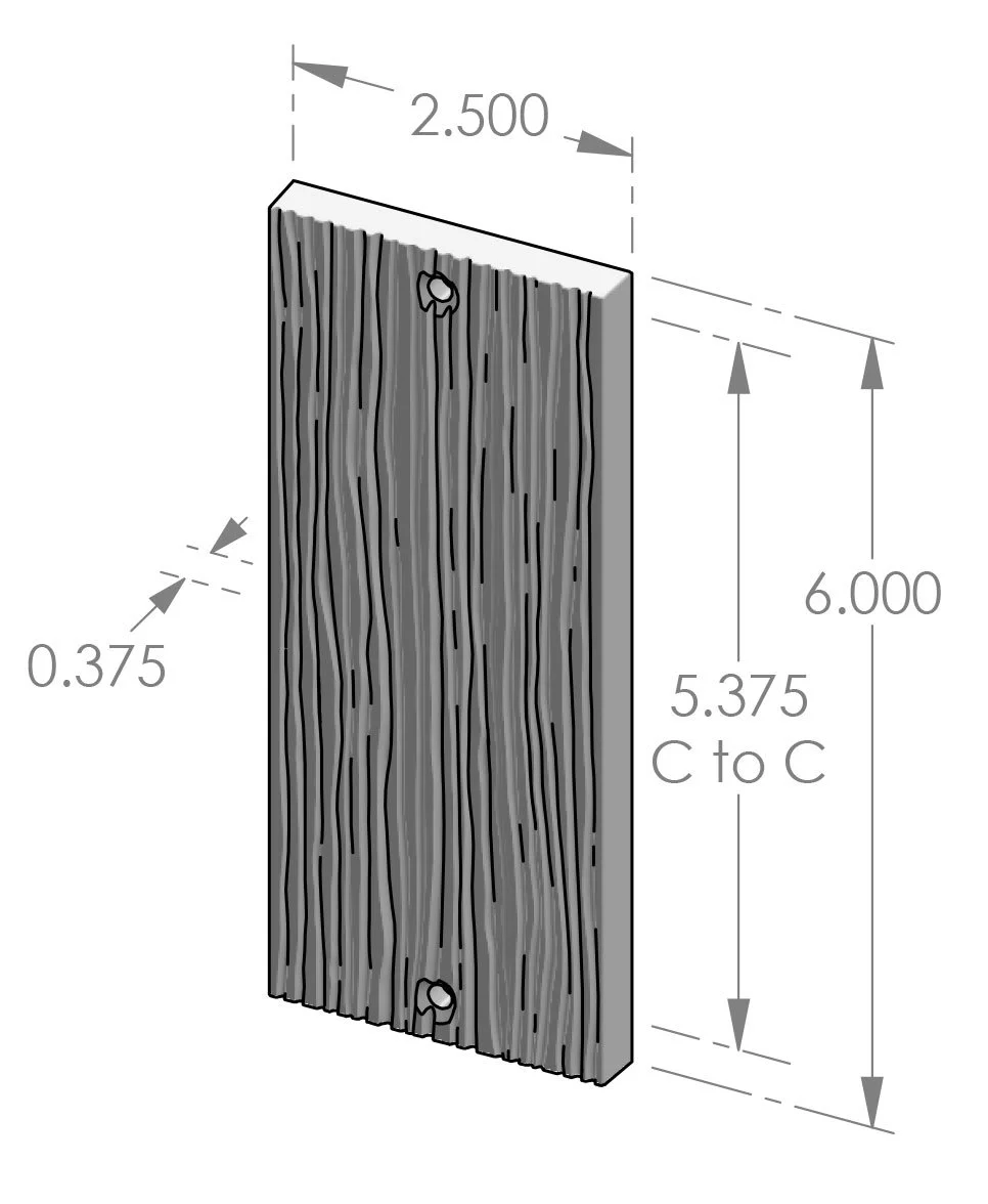 PP-1906 Corduroy Push Plate Specifications