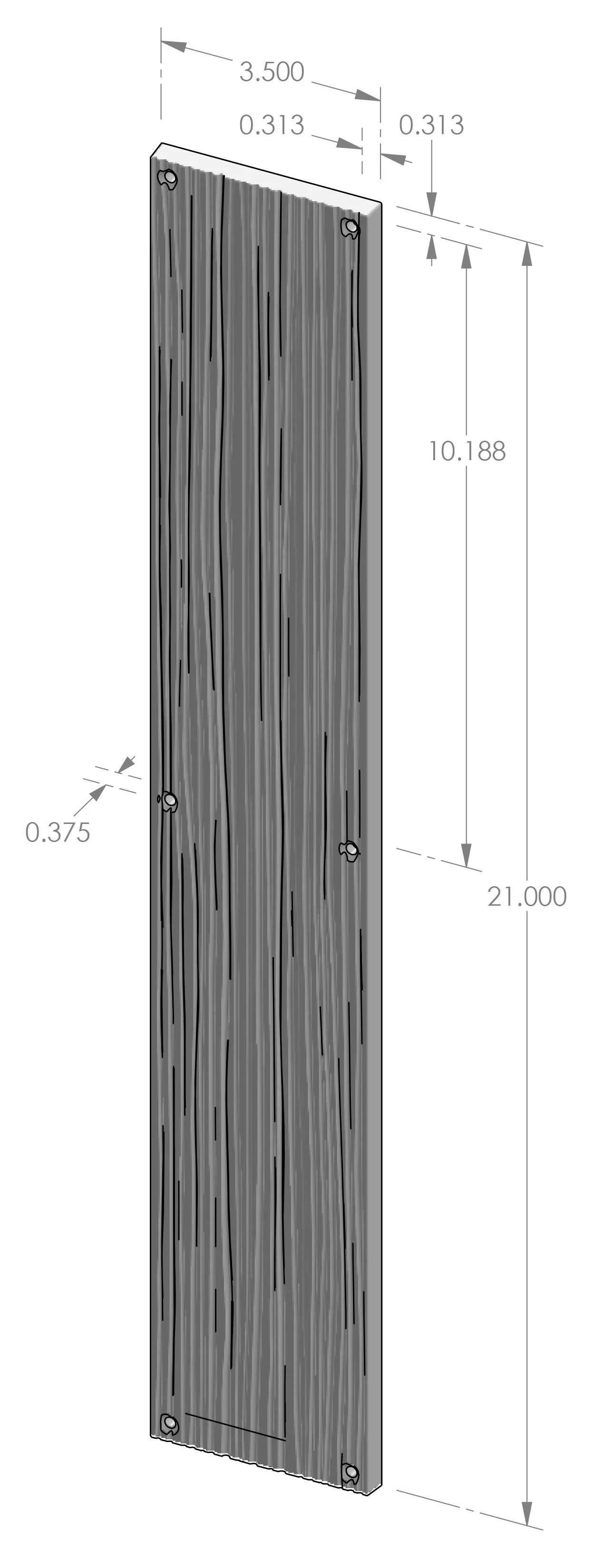 PP-1919 Corduroy Push Plate Specifications