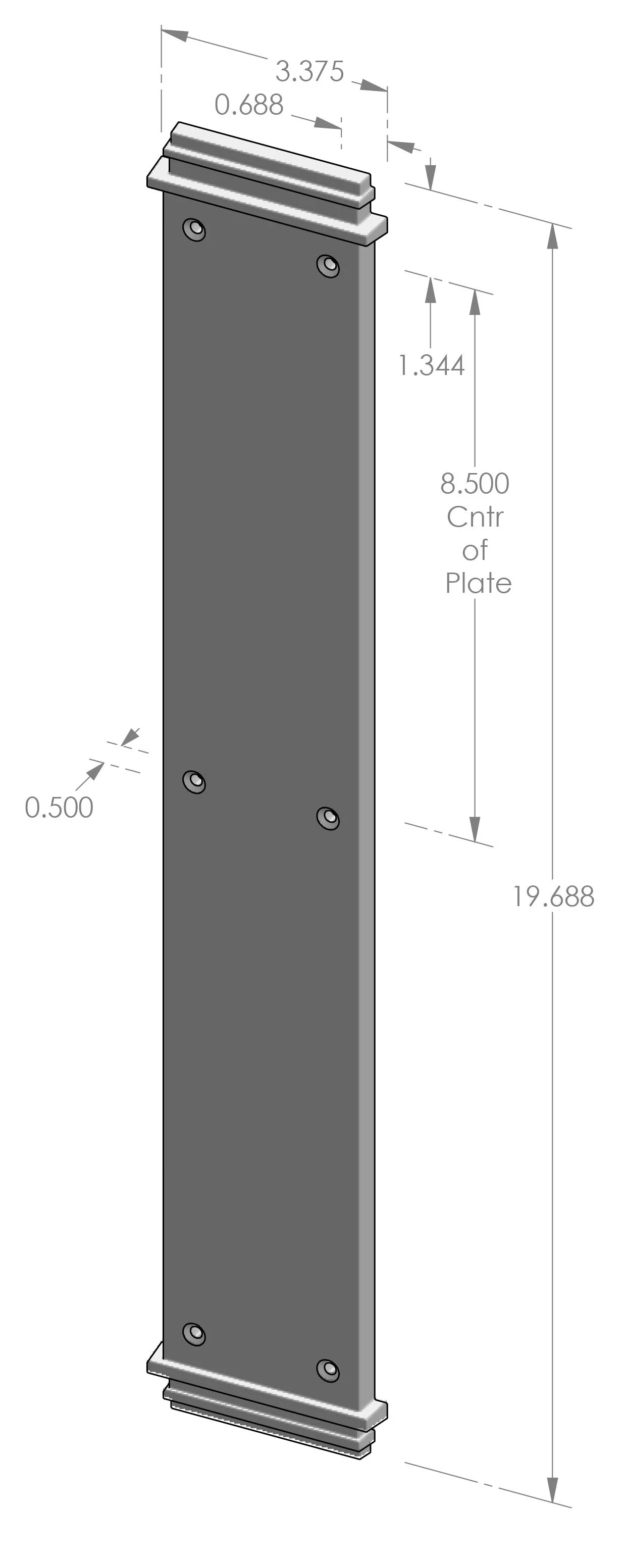 PP-741 Hampton Push Plate Specifications