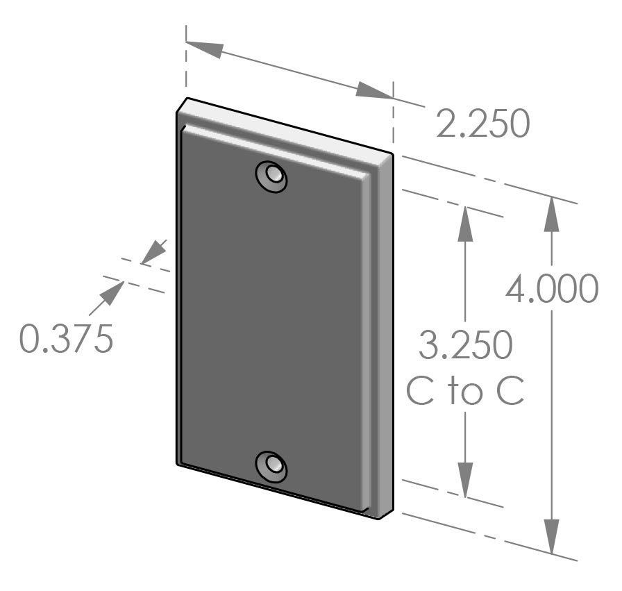 PP-2104 Mesa Push Plate Specifications