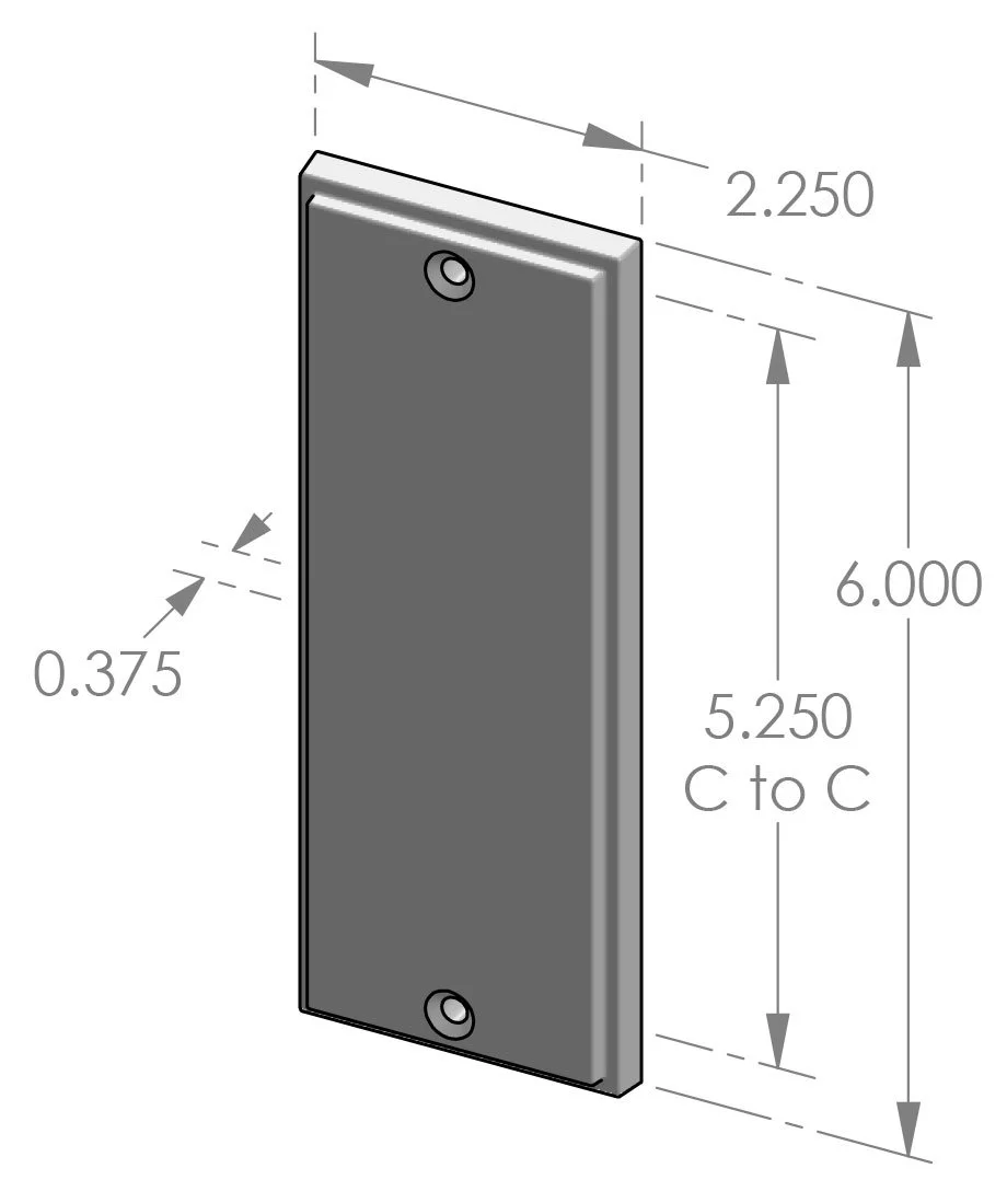 PP-2106 Mesa Push Plate Specifications