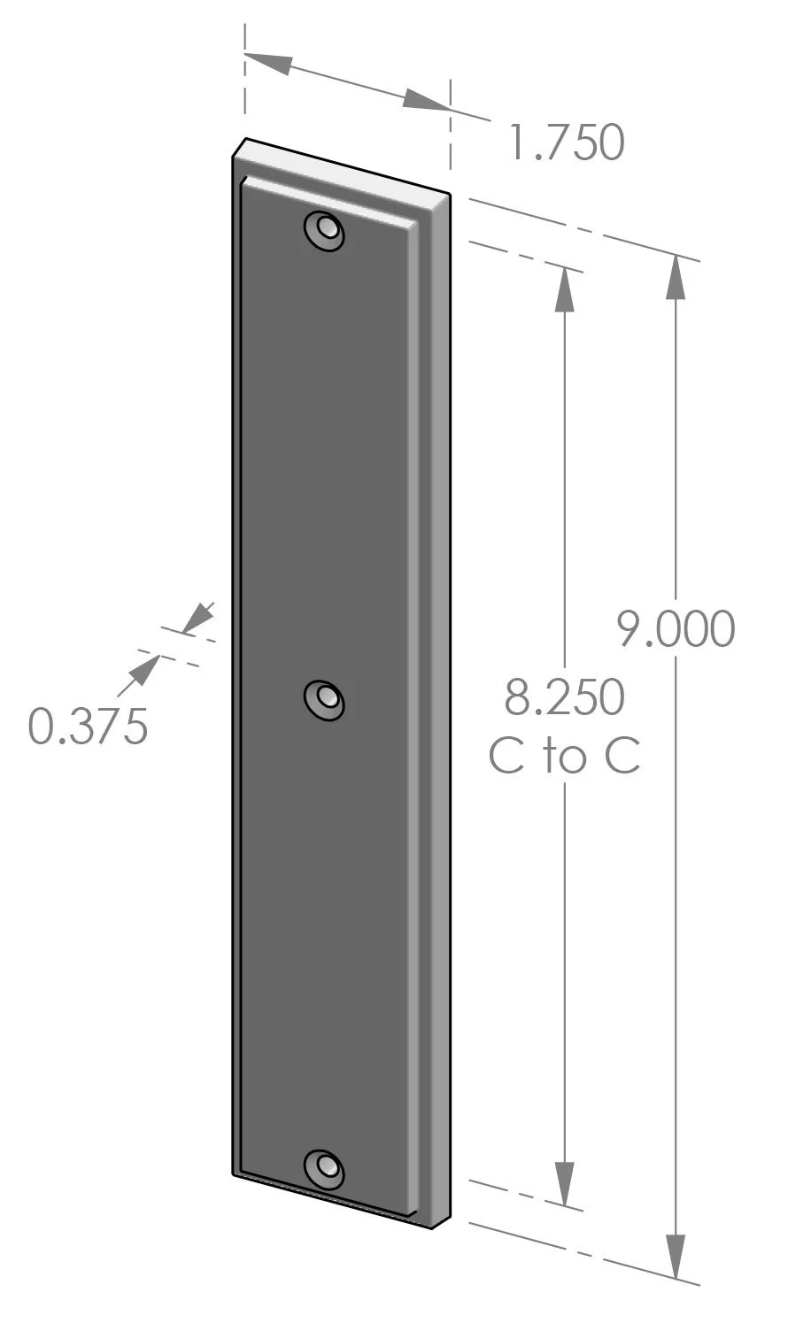 PP-2109 Mesa Push Plate Specifications