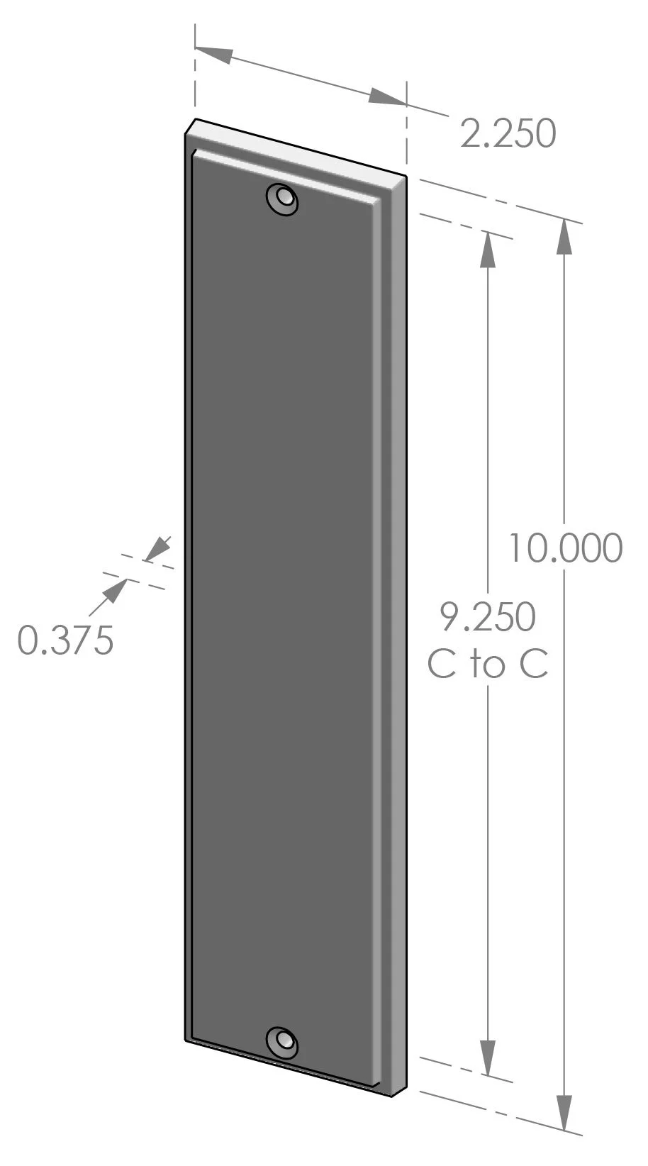 PP-2110 Mesa Push Plate Specifications