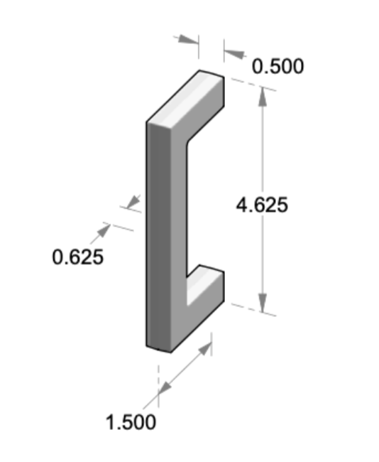 CK-1004 Square Cabinet Pull Specifications