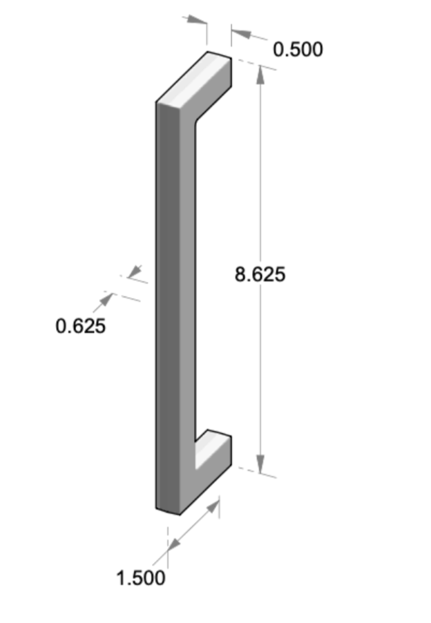 CK-1008 Square Cabinet Pull Specifications