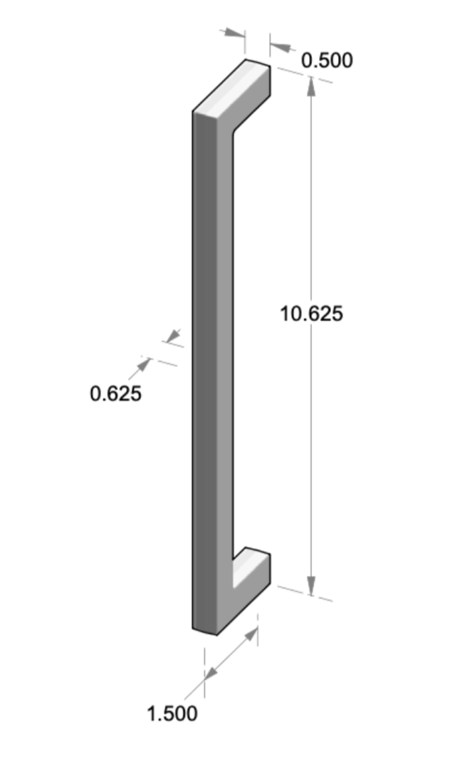 CK-1010 Square Cabinet Pull Specifications