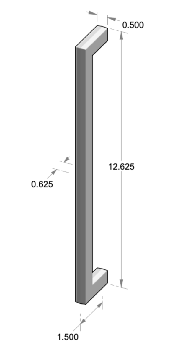 CK-1012 Square Cabinet Pull Specifications