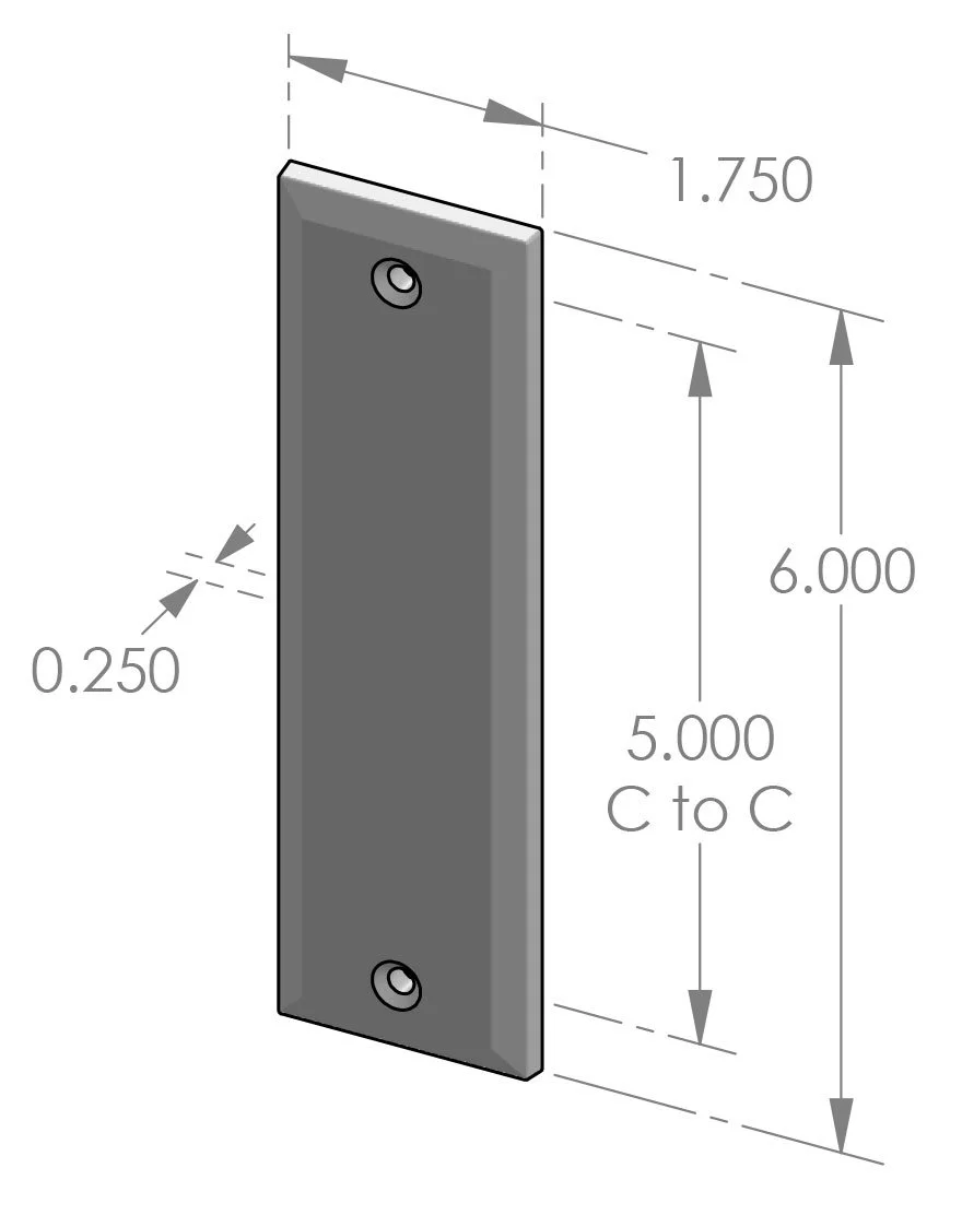 PP-405 Bevel Edge Push Plate Specifications