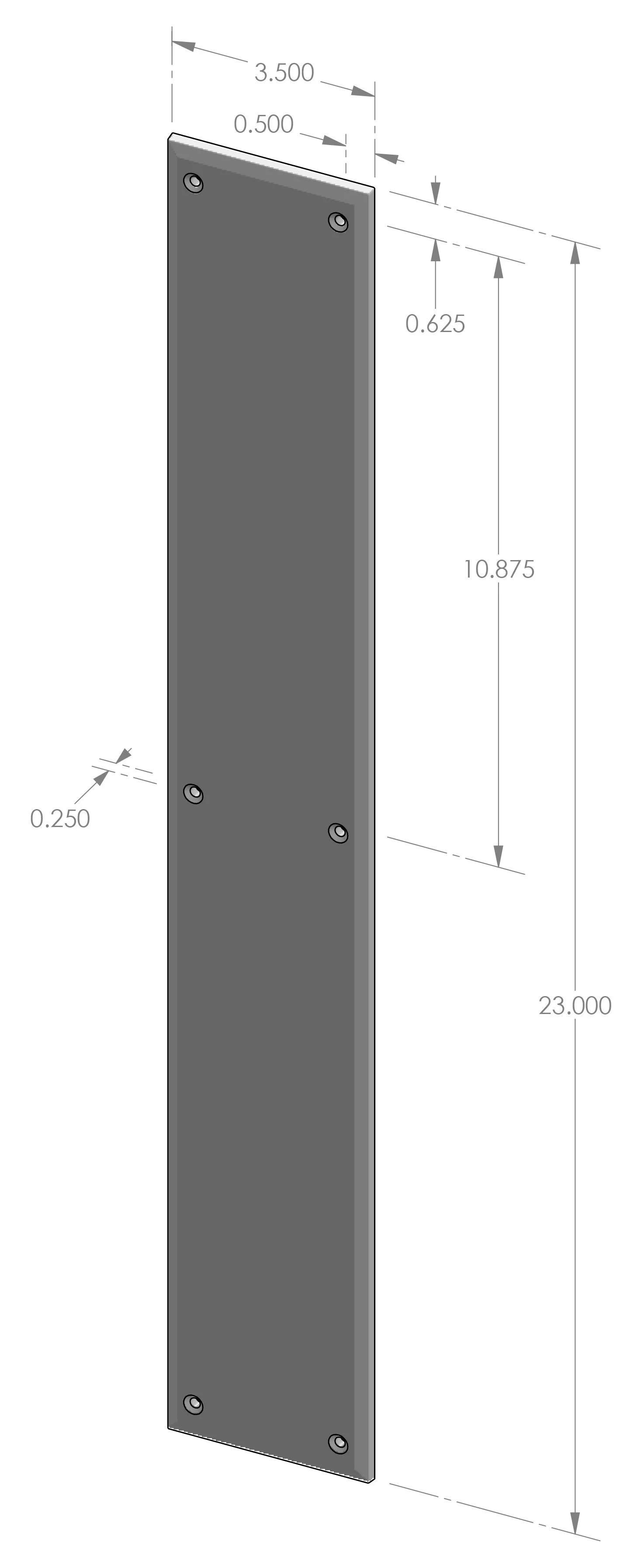PP-852 Bevel Edge Push Plate Specifications