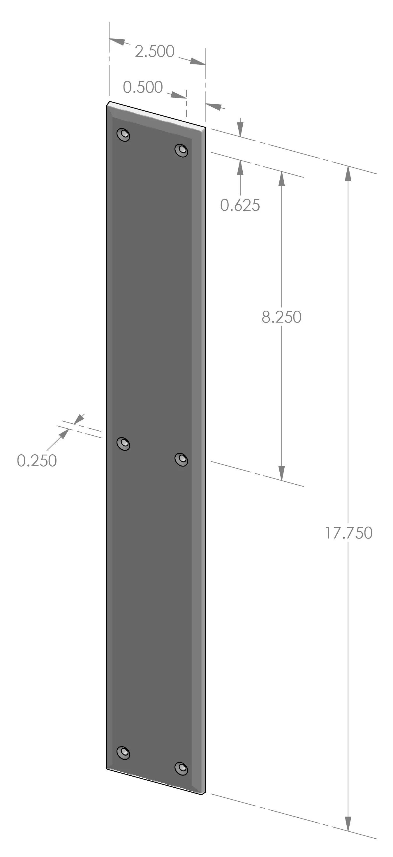 PP-700 Bevel Edge Push Plate Specifications