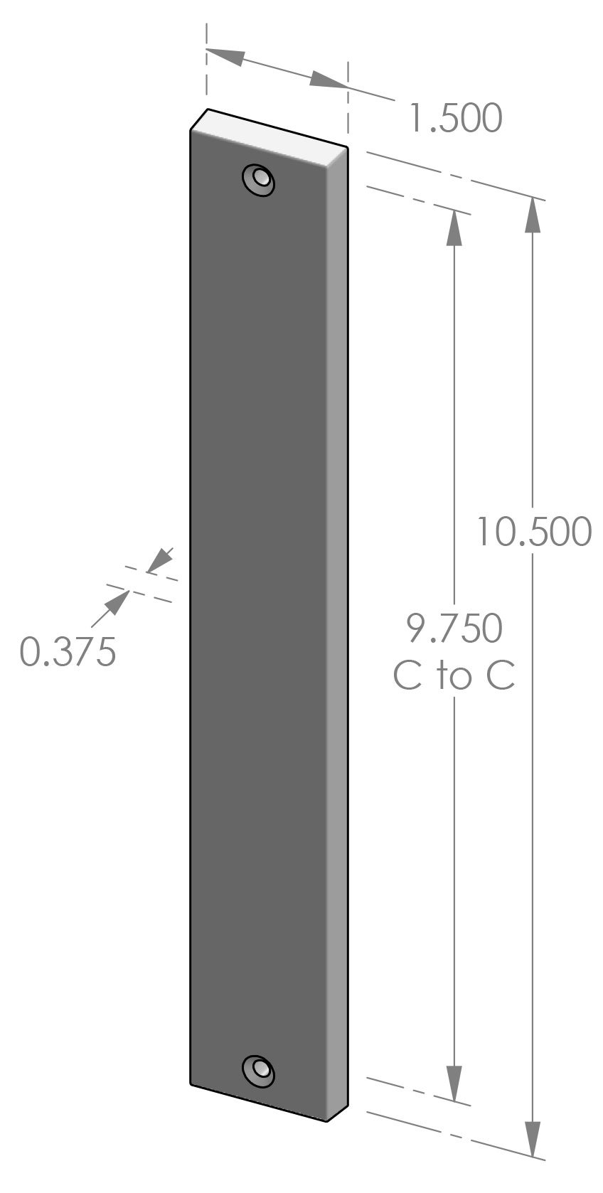 PP-980 Contemporary Push Plate Specifications