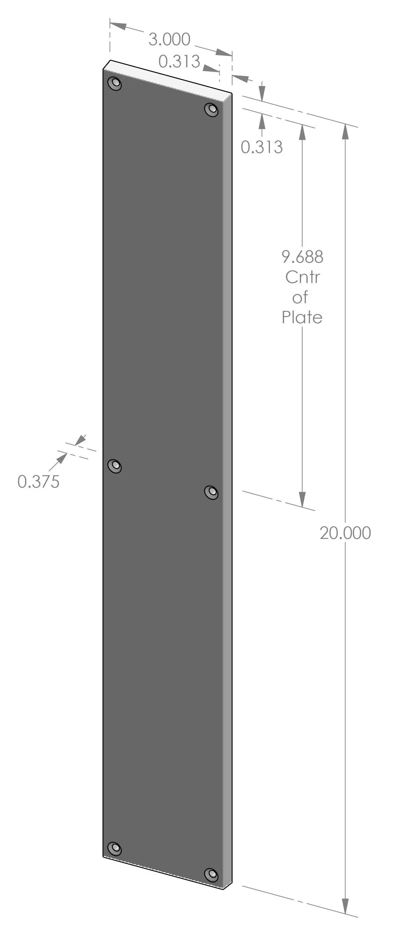 PP-915 Contemporary Push Plate Specifications