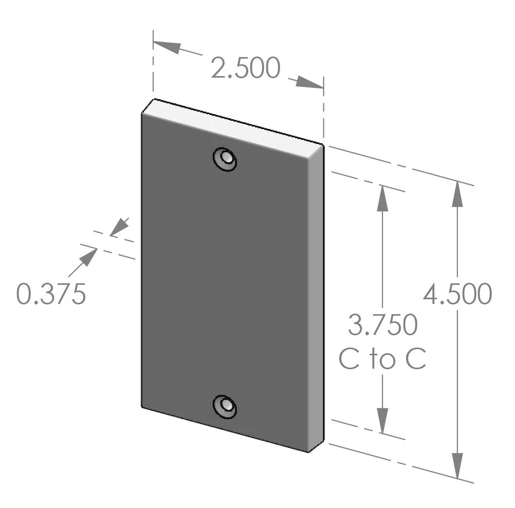 PP-9404 Contemporary Push Plate Specifications