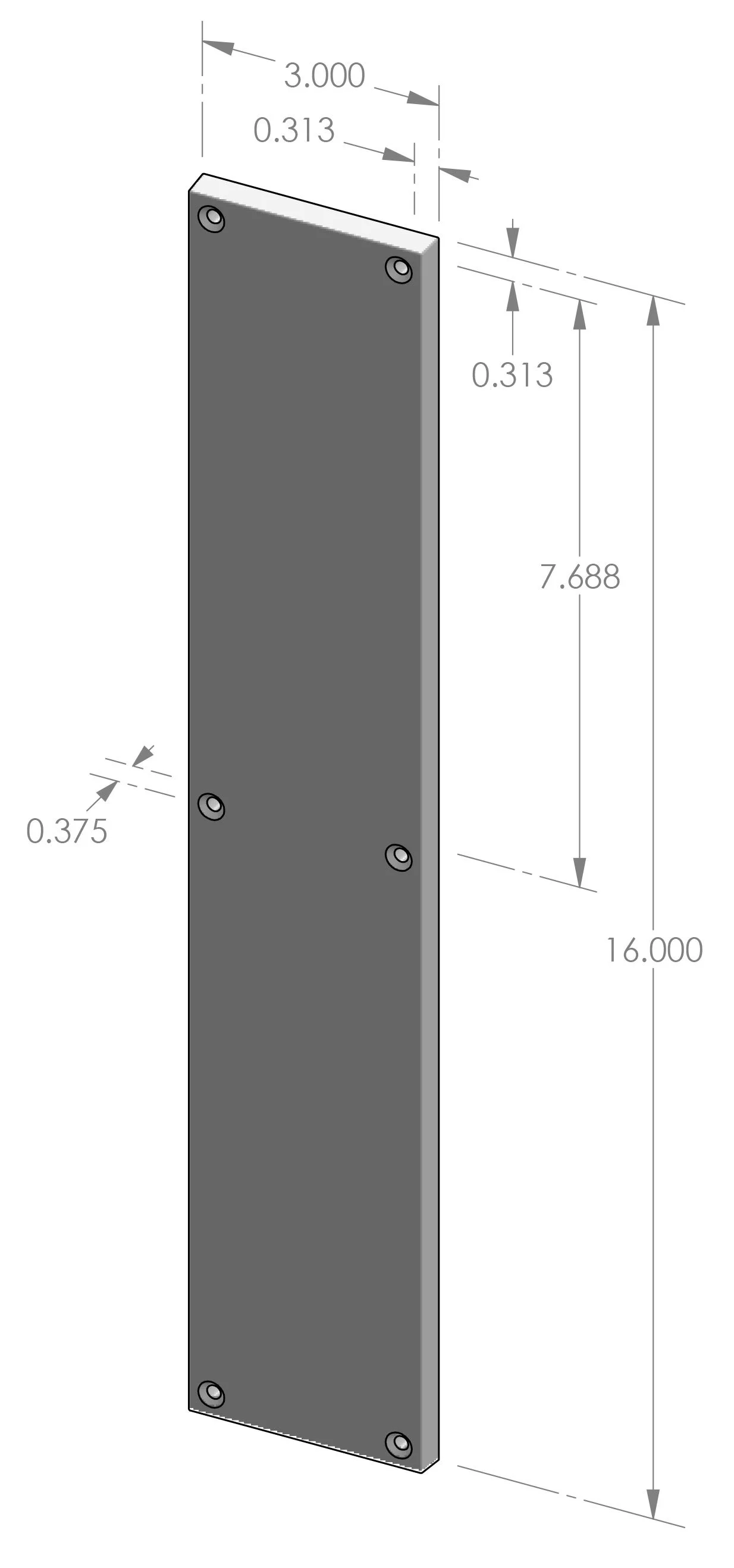 PP-902 Contemporary Push Plate Specifications