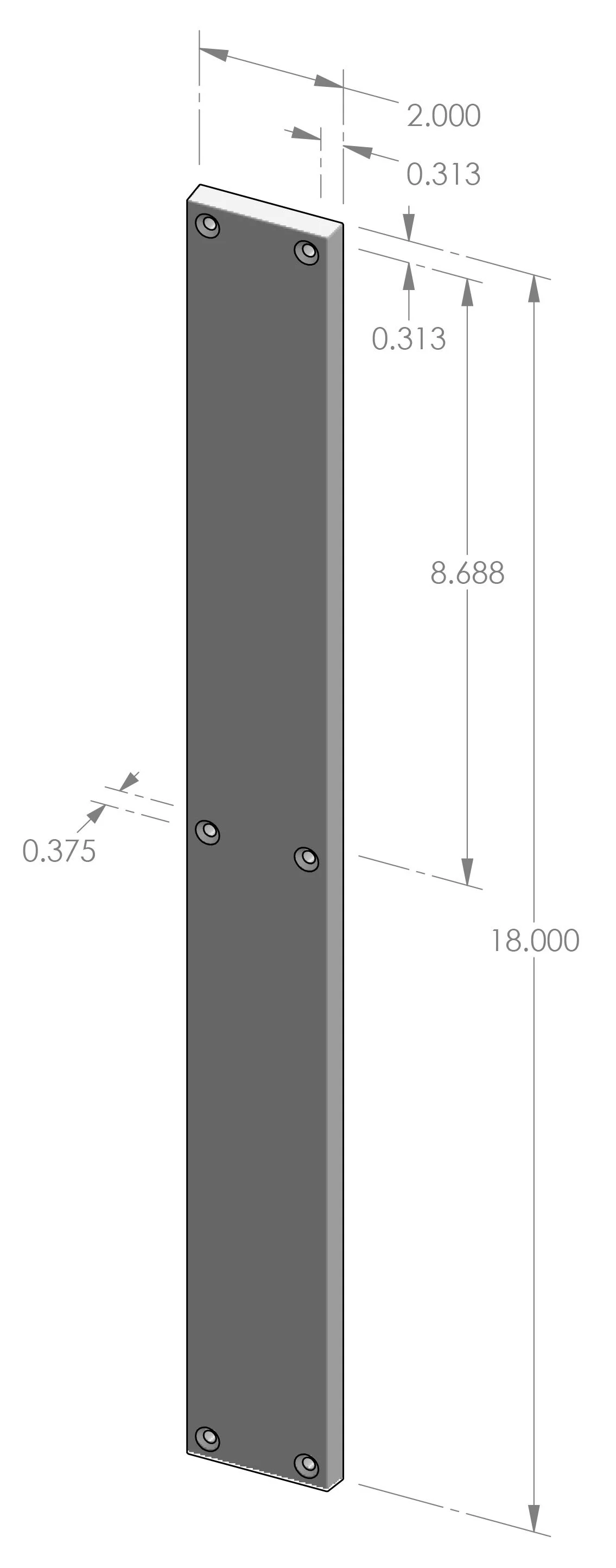 PP-910 Contemporary Push Plate Specifications