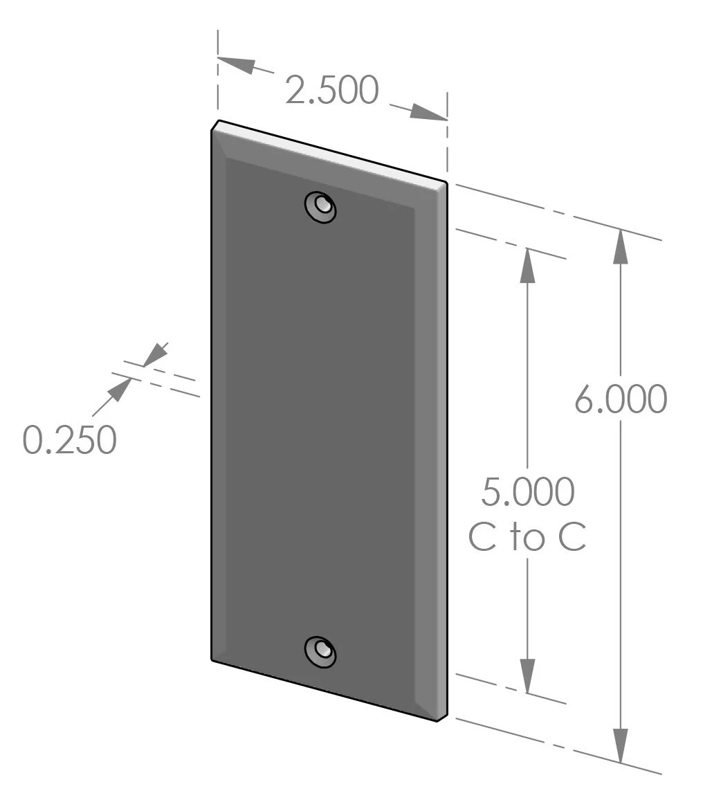 PP-406 Bevel Edge Push Plate Specifications
