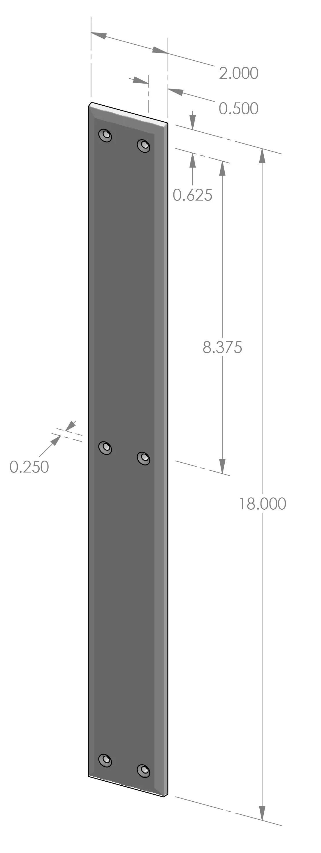 PP-690 Bevel Edge Push Plate Specifications