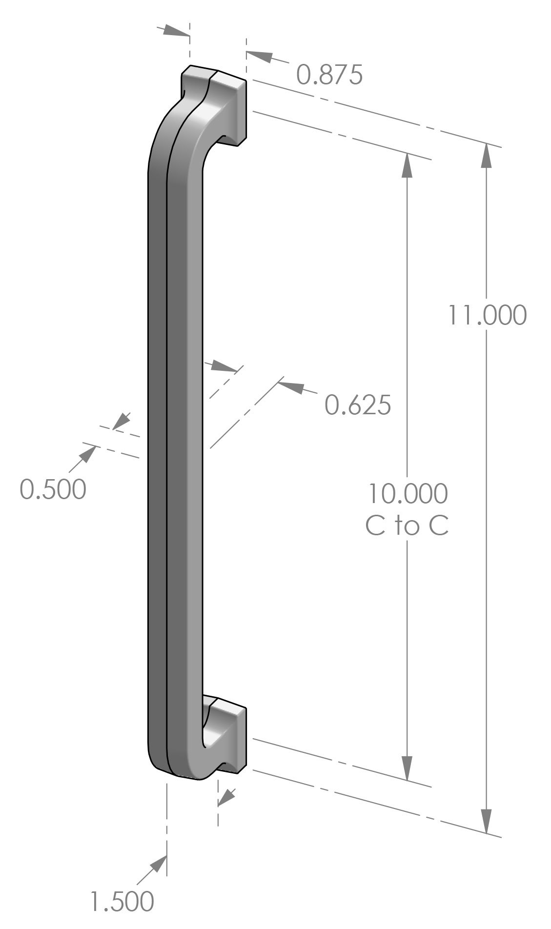 GH-549 Square Foot Grip Handle Specifications