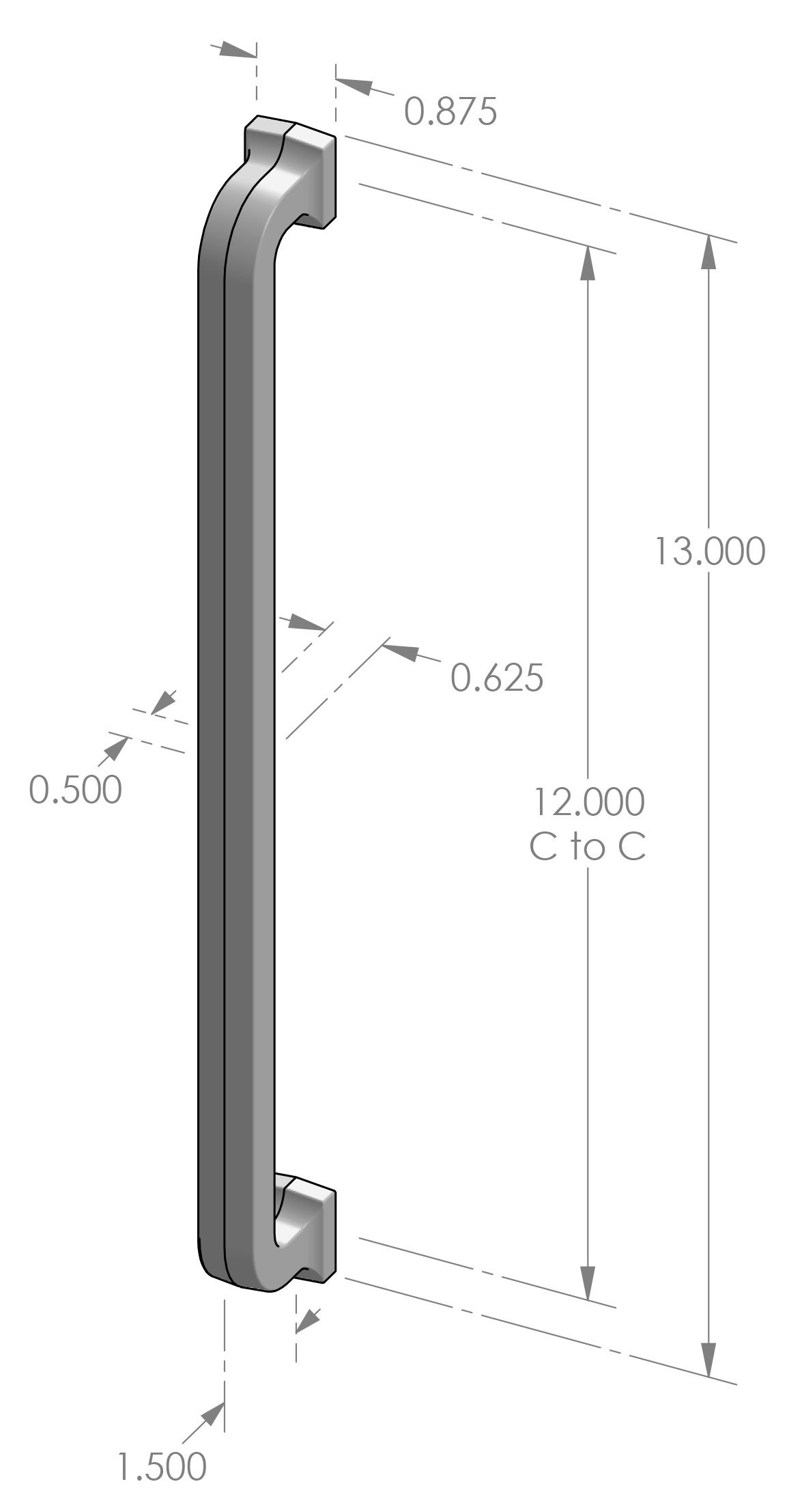 GH-551 Square Foot Grip Handle Specifications