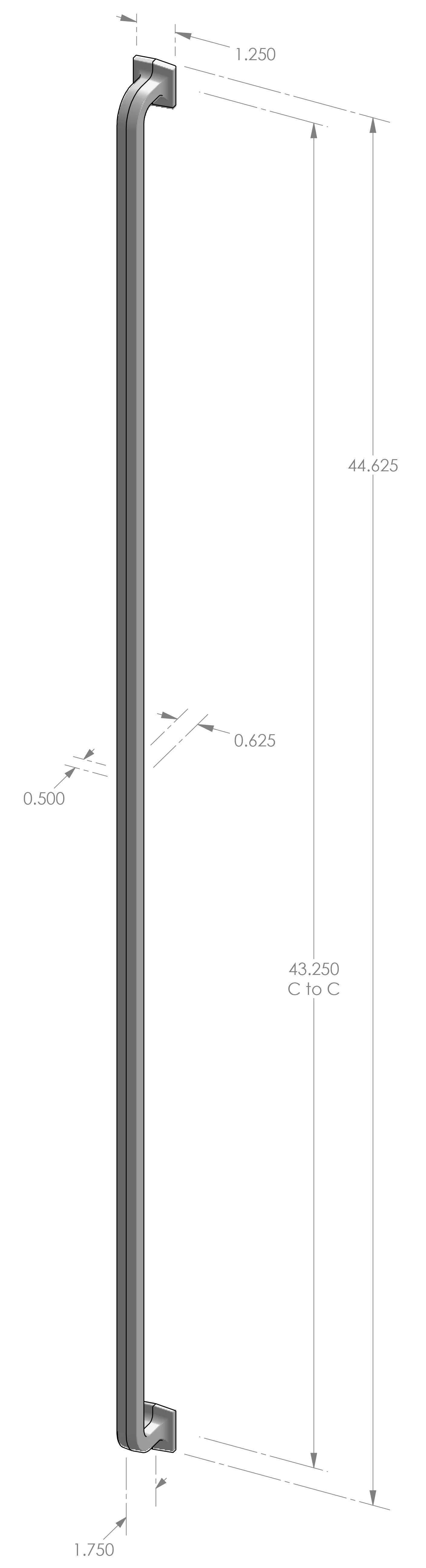 GH-560-44 Square Foot Grip Handle  Specifications